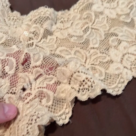 Lacy Tan booty shorts by Frederick’s of Hollywood - Picture 3 of 6